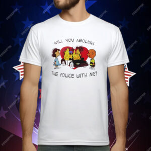 Charlie Brown and Lucy Will You Abolish the Police With Me T-Shirt