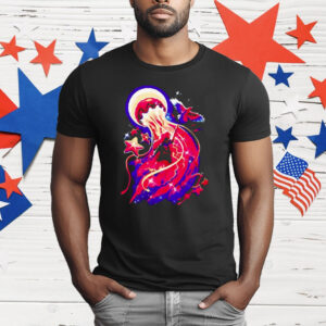 Cosmic Jellyfish Warrior With Stars T-Shirt