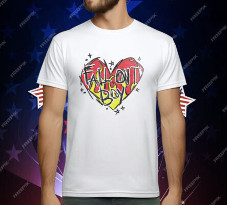 Fall Out Boy Merch Store Scratch Heart T-Shirt