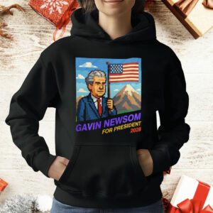 Gavin Newsom 2028 8-Bit Retro T-Shirt