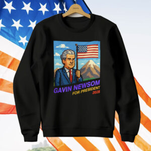 Gavin Newsom 2028 8-Bit Retro T-Shirt