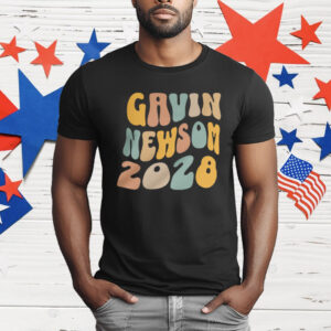 Gavin Newsom 2028 Wavy Letters T-Shirt