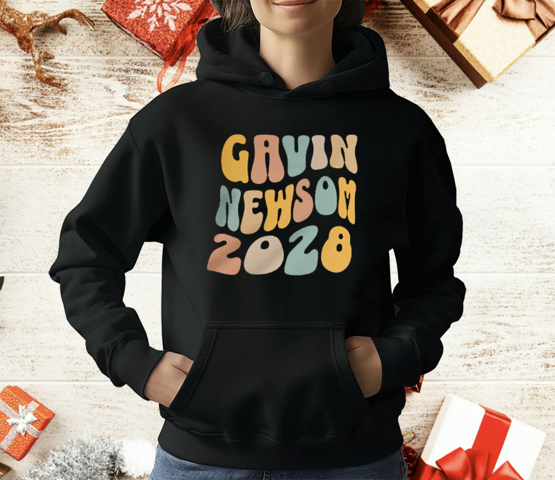 Gavin Newsom 2028 Wavy Letters T-Shirt