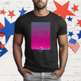 Homer Simpson Memories Peeking Through A Starry Night Sky T-Shirt