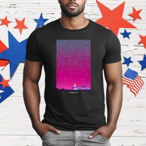 Homer Simpson Memories Peeking Through A Starry Night Sky T-Shirt