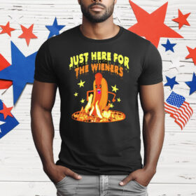 Hot Dog Just Here For The Wieners T-Shirt