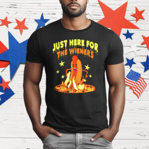 Hot Dog Just Here For The Wieners T-Shirt