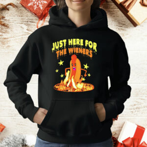 Hot Dog Just Here For The Wieners T-Shirt