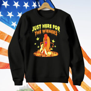 Hot Dog Just Here For The Wieners T-Shirt