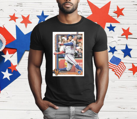Juan Soto New York Mets Topps Baseball Card Player T-Shirt