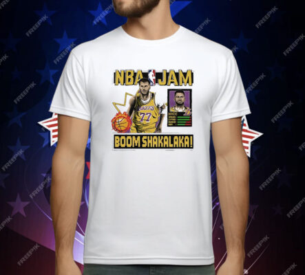 Luka Doncic Lakers NBA Jam Boom Shakalaka T-Shirt