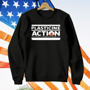 Plasticine Action We Oppose AI Generated Animation T-Shirt