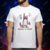 Raccoon Feral And Free Patriotic 4th Of July T-Shirt