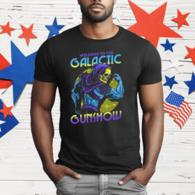 Skeletor Flexing His Muscles Welcome To The Galactic Gunshow T-Shirt