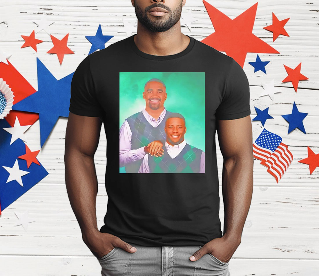 Step Brothers Saquon Barkley And Jalen Hurts Philadelphia Eagles T-Shirt