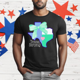 Texas Strong Green Bow T-Shirt