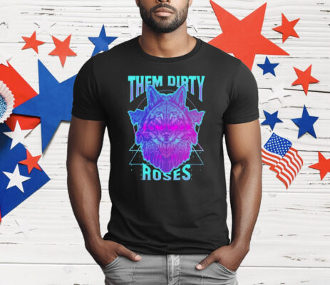 Them Dirty Roses Cosmic Wolf T-Shirt