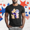 Three Cats Moon Retro T-Shirt