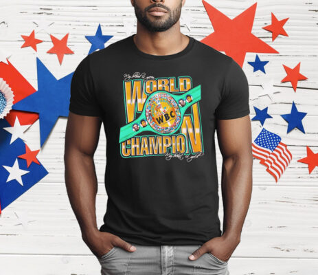 WBC World Champion My Blood Is Green My Heart Gold Boxing T-Shirt