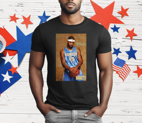 Carmelo Anthony Denver Nuggets Rookie Photo Name And Number T-Shirt