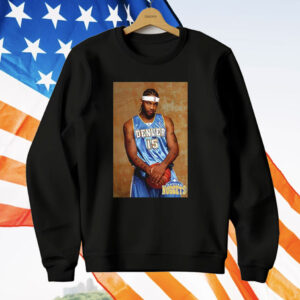 Carmelo Anthony Denver Nuggets Rookie Photo Name And Number T-Shirt
