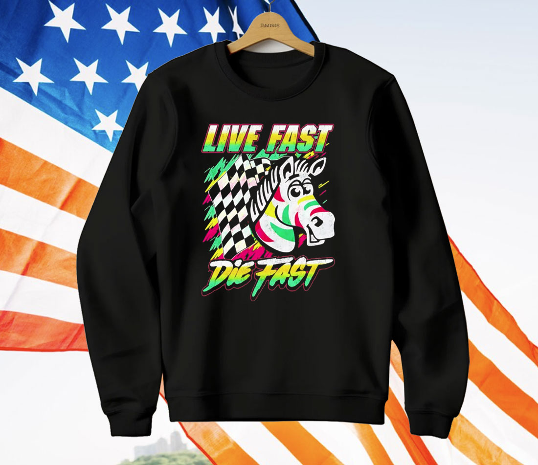 Zebra Live Fast Die Fast T-Shirt