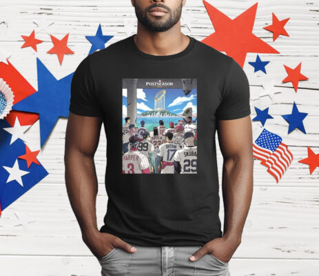 MLB Postseason 2025 Anime Style Baseball Players Trophy T-Shirt